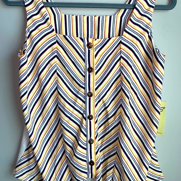 NWT Perceptions striped tank top size small - Picture 5 of 9